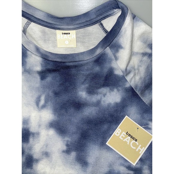 NWT Womens‎ TRESICS BEACH TUNIC COVER UP MINI DRESS With Pockets Tie Dye Small - Picture 4 of 5